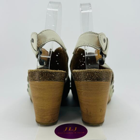 Pikolinos Women's Benissa Smoke Leather Wedge Sandals 868-9342 Size 40/ 9-9.5 US - Picture 6 of 12